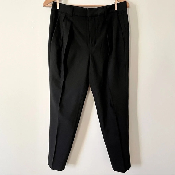 Helmut Lang Pleated Slim Leg Black Trousers - Picture 3 of 10